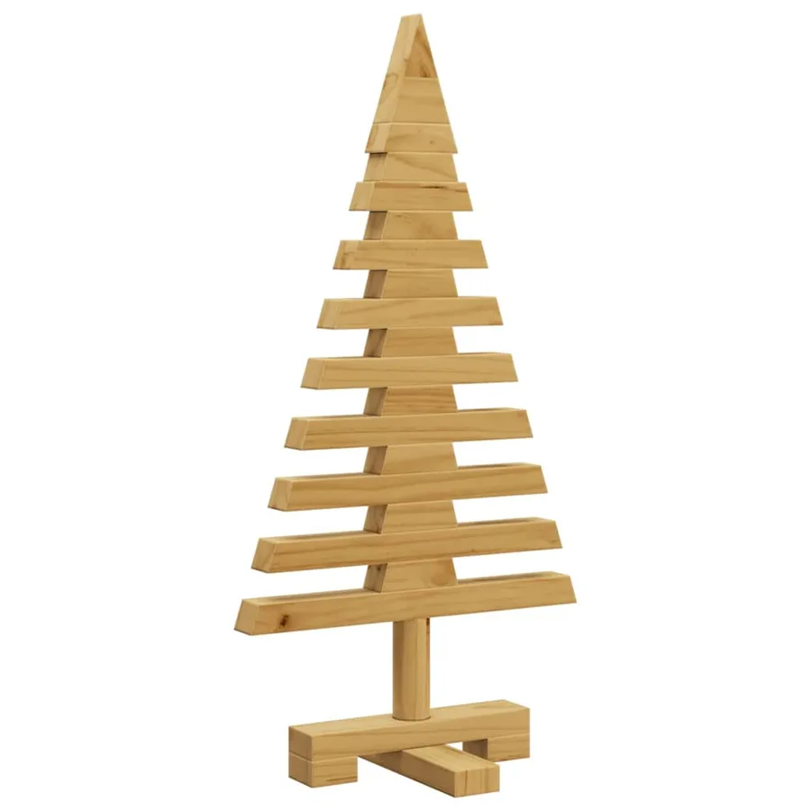 Arbre de Noël en bois Marron 60 cm Bois massif en pin - 4