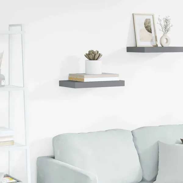 Étagère murale flottante gris 40x23,5x3,8 cm MDF