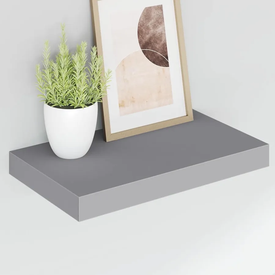 Étagère murale flottante gris 40x23,5x3,8 cm MDF - 4
