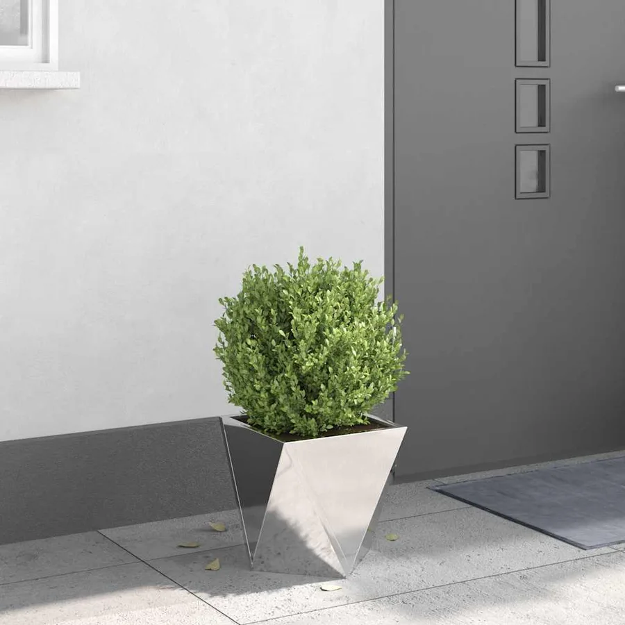 Jardinière Argent 30 x 30 x 30 cm Acier inoxydable - 4