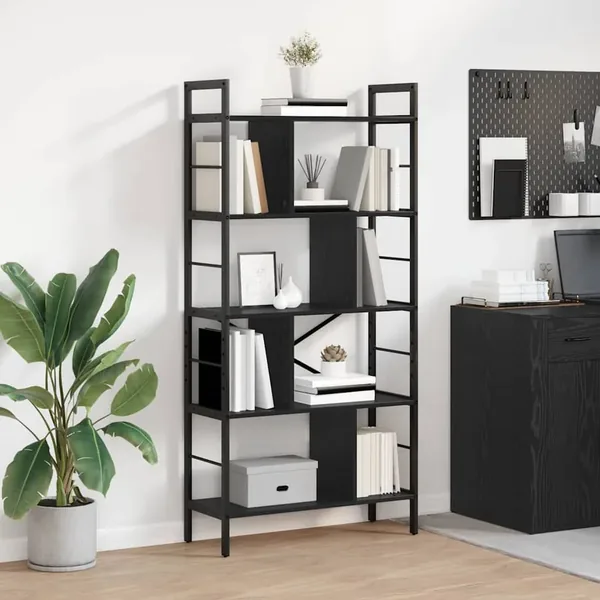 Étagère Chêne noir 75 x 30 x 156 cm Bois d'ingénierie