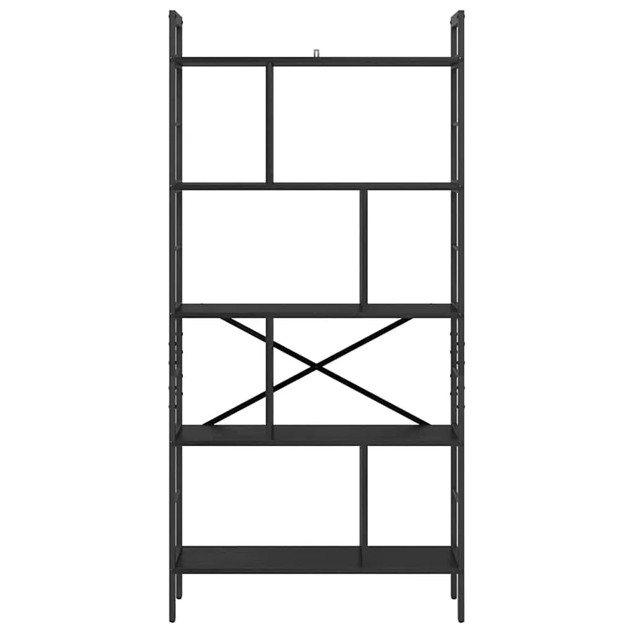 Étagère Chêne noir 75 x 30 x 156 cm Bois d'ingénierie - 5
