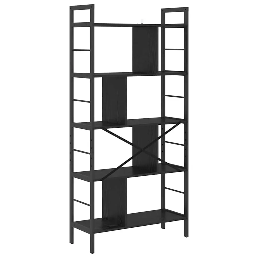 Étagère Chêne noir 75 x 30 x 156 cm Bois d'ingénierie - 7