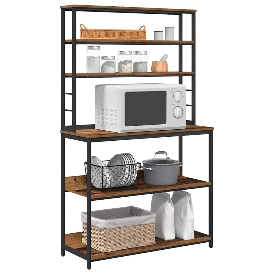 Étagère de cuisine Bois Ancien 100 x 40 x 168 cm - 3