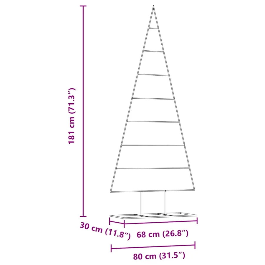 Arbre de Noël en métal Doré 181 cm Acier peint par poudre - 9