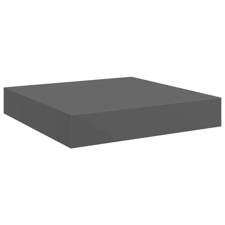 Étagère murale flottante Gris brillant 23x23,5x3,8 cm MDF - 2