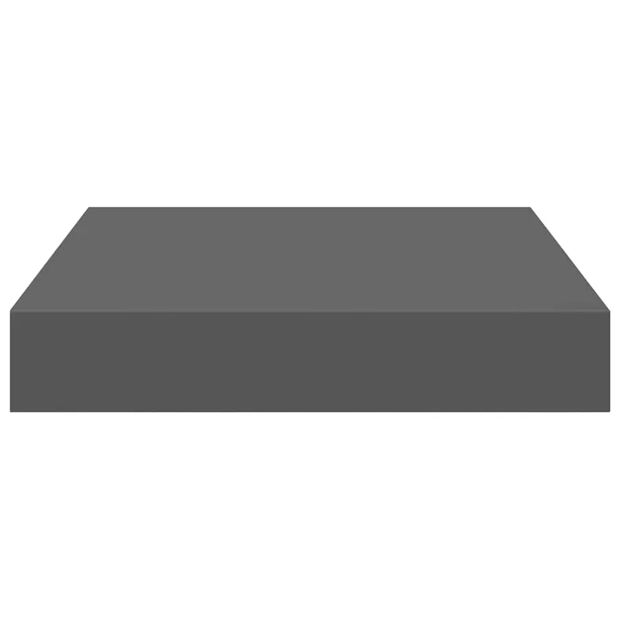 Étagère murale flottante Gris brillant 23x23,5x3,8 cm MDF - 7