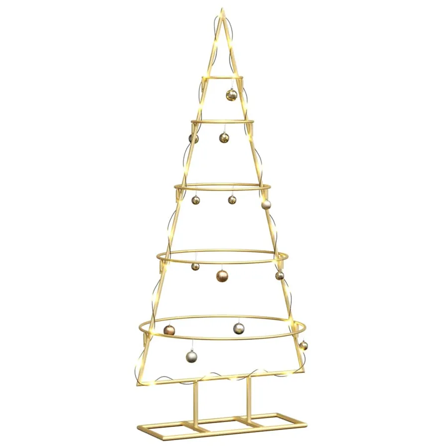 Arbre de Noël en métal Doré 90 cm Acier peint par poudre - 3
