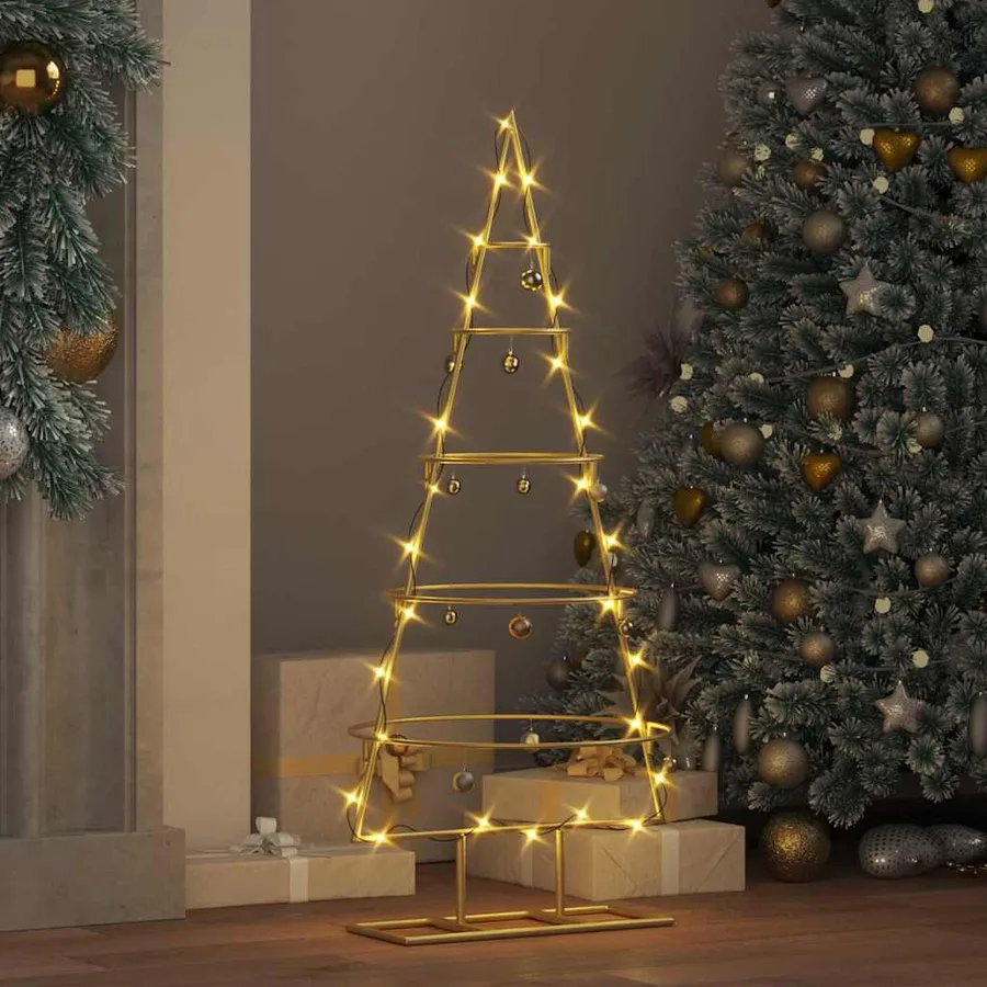 Arbre de Noël en métal Doré 90 cm Acier peint par poudre - 4