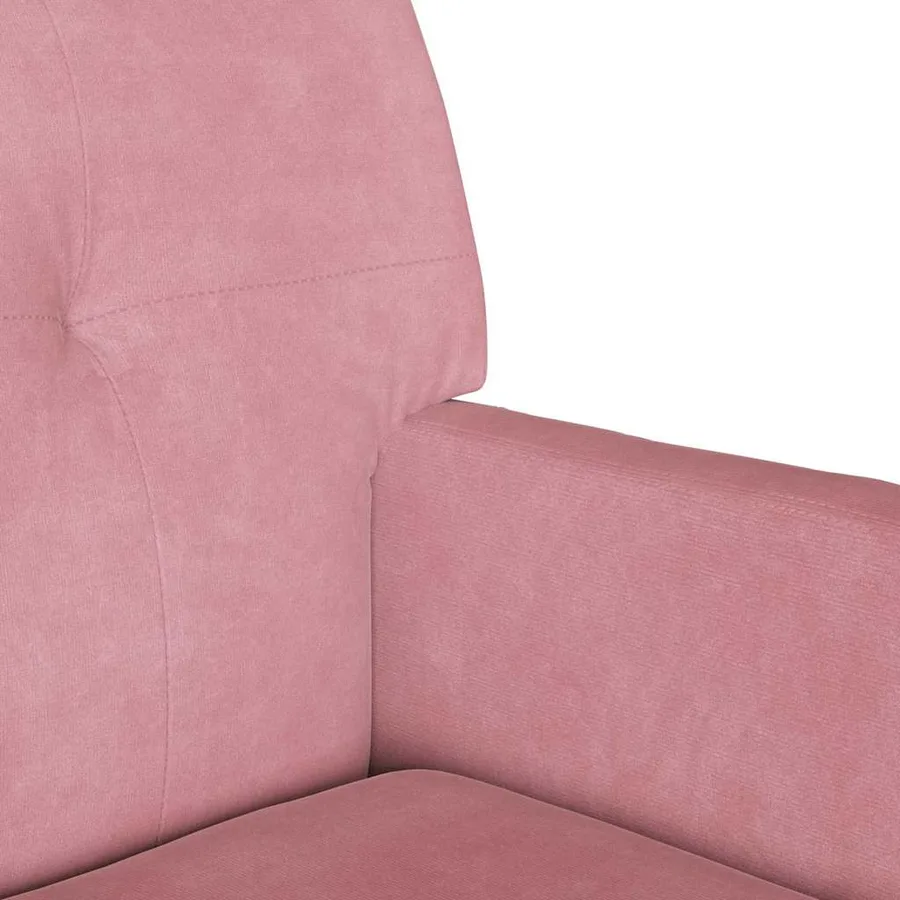 Banc Chesterfield Rose 112 x 65,5 x 75 cm Velours - 7