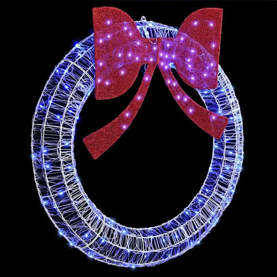 Couronne avec 150 LED Bleu 120 cm Acrylique - 4