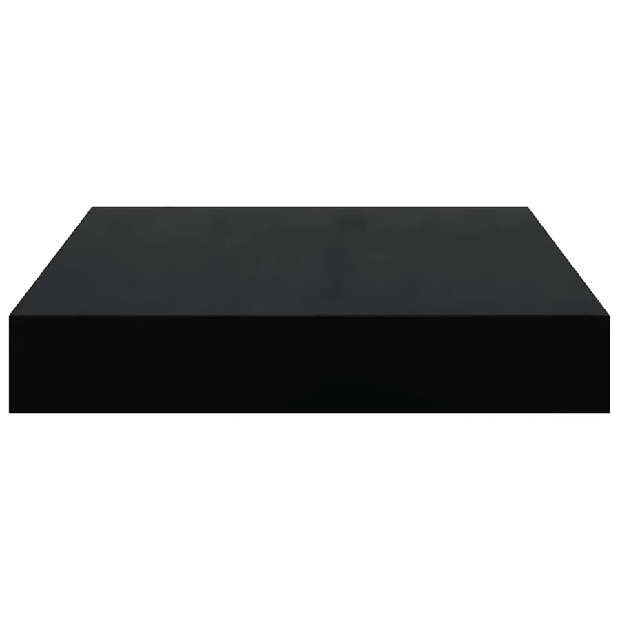 Étagère murale flottante Noir brillant 23x23,5x3,8 cm MDF - 6