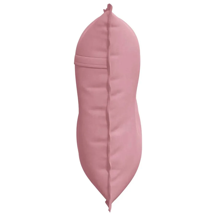 Coussin de Dos Rose 80 x 50 cm Tissu en velours côtelé - 6