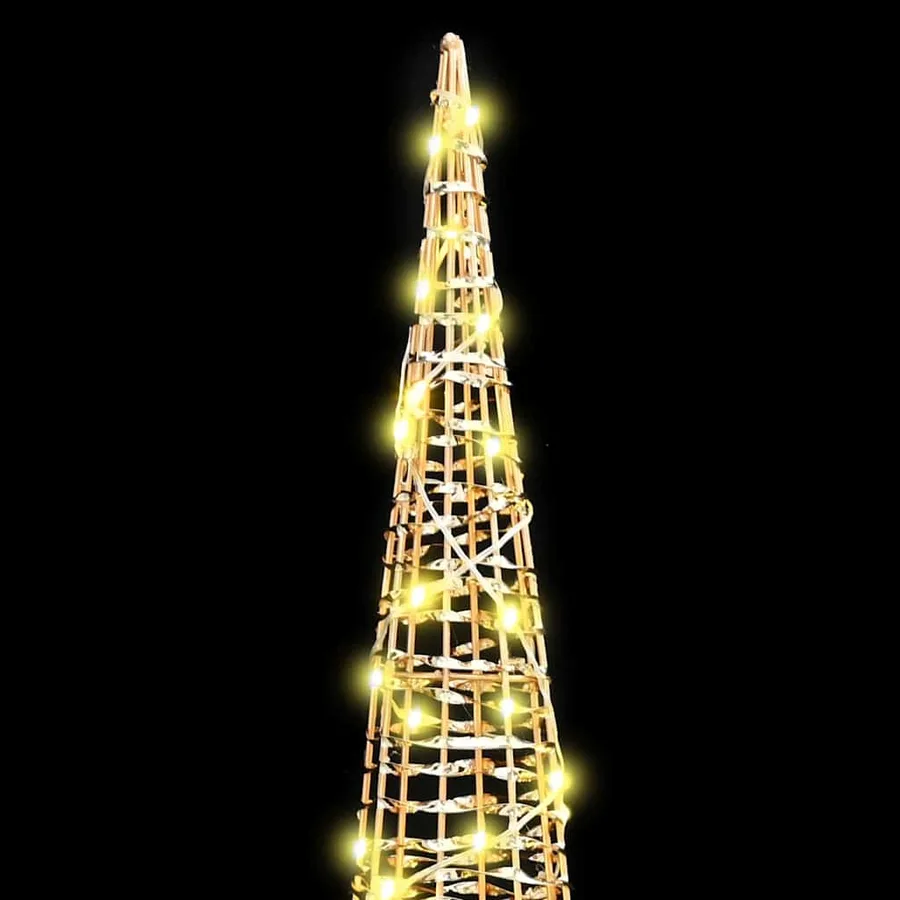 Sapin de Noël avec 90 LED 3 pcs Blanc chaud 20 x 20 x 80 cm PET - 6