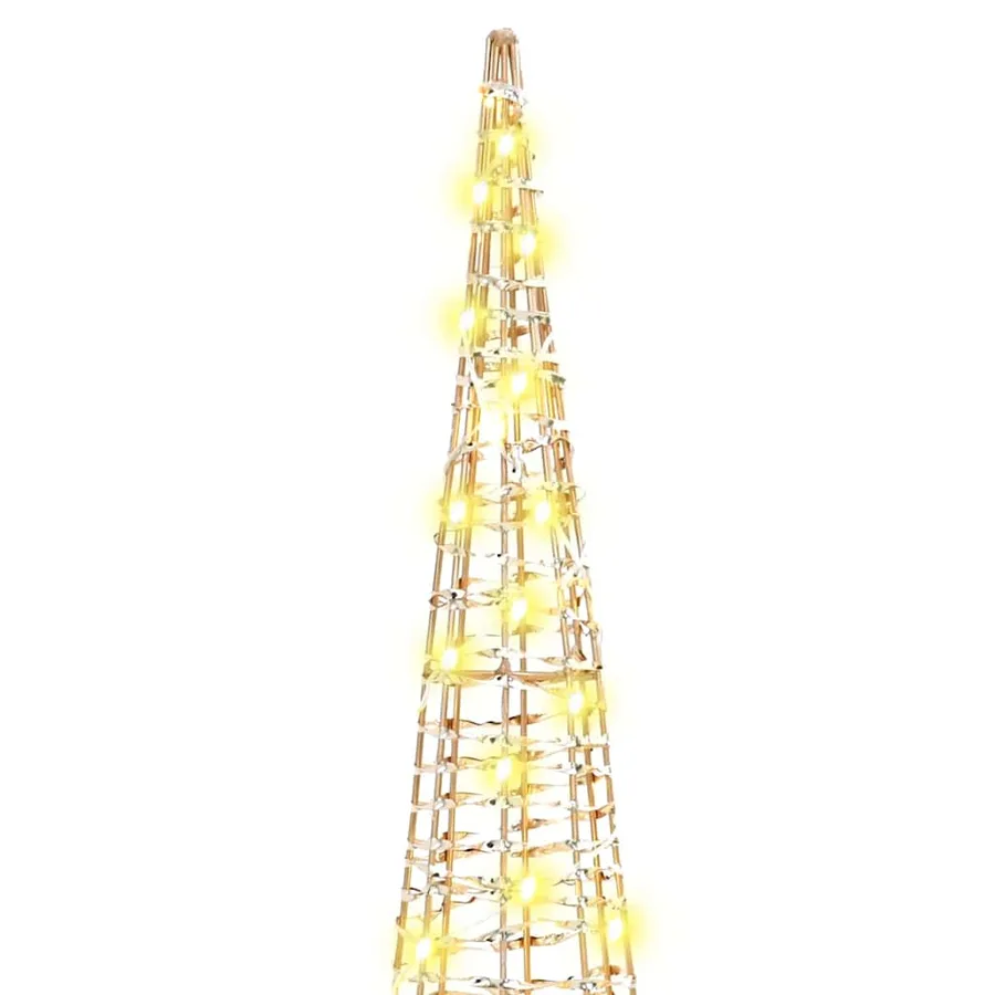 Sapin de Noël avec 90 LED 3 pcs Blanc chaud 20 x 20 x 80 cm PET - 7