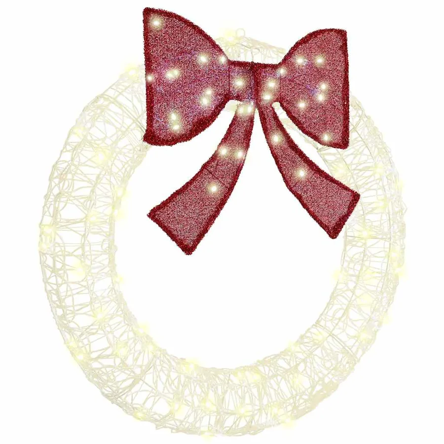 Couronne avec 80 LED Blanc chaud 92 x 92 x 9,5 cm Acrylique - 2