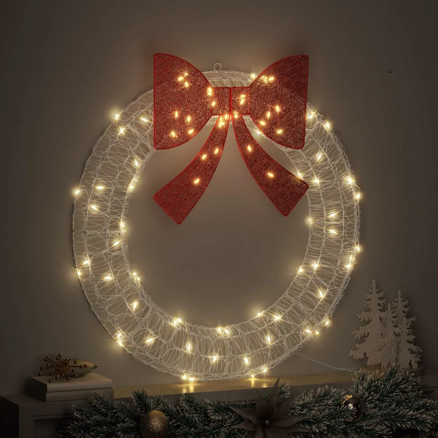 Couronne avec 80 LED Blanc chaud 92 x 92 x 9,5 cm Acrylique - 3