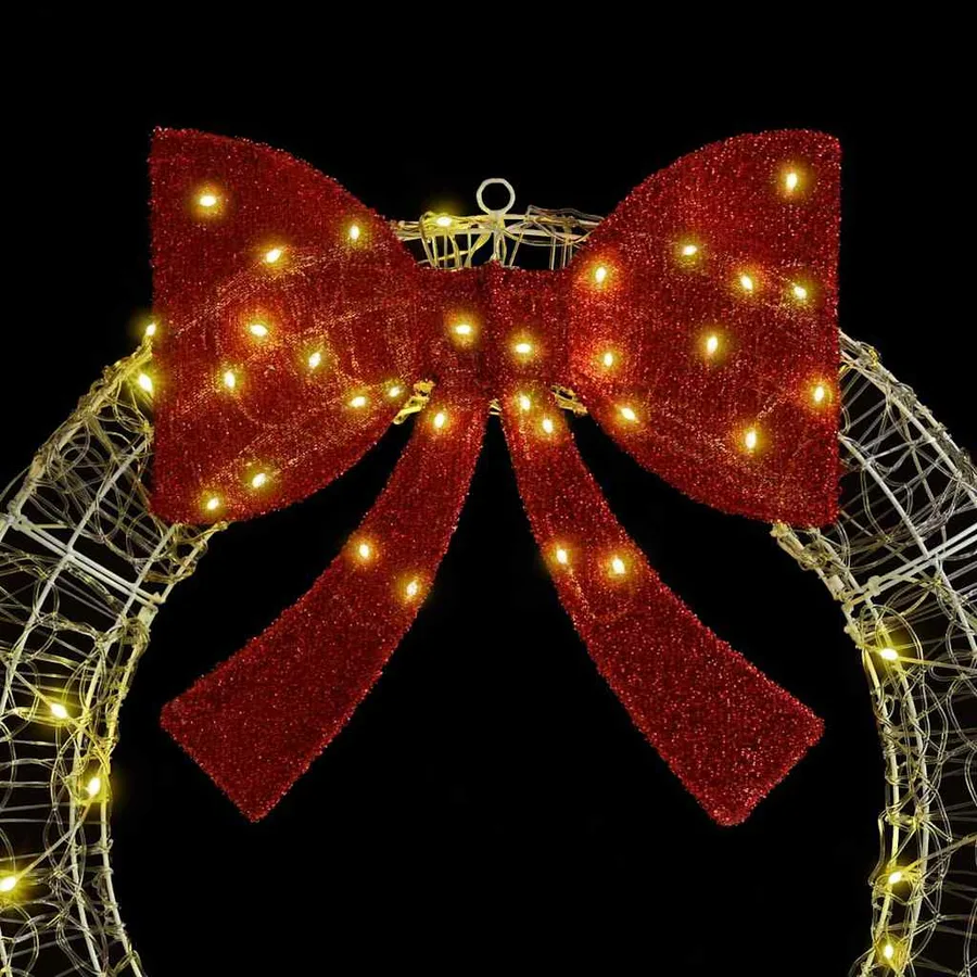 Couronne avec 80 LED Blanc chaud 92 x 92 x 9,5 cm Acrylique - 5
