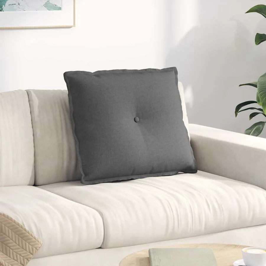 Coussin de Dos Gris foncé 60 x 19 x 50 cm tissu