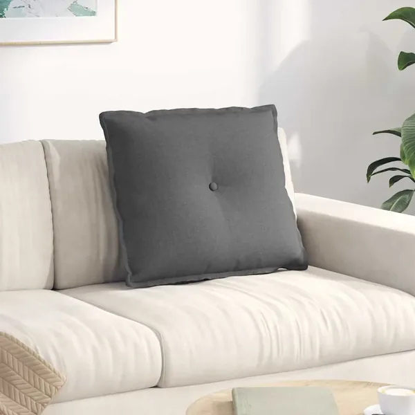 Coussin de Dos Gris foncé 60 x 19 x 50 cm tissu