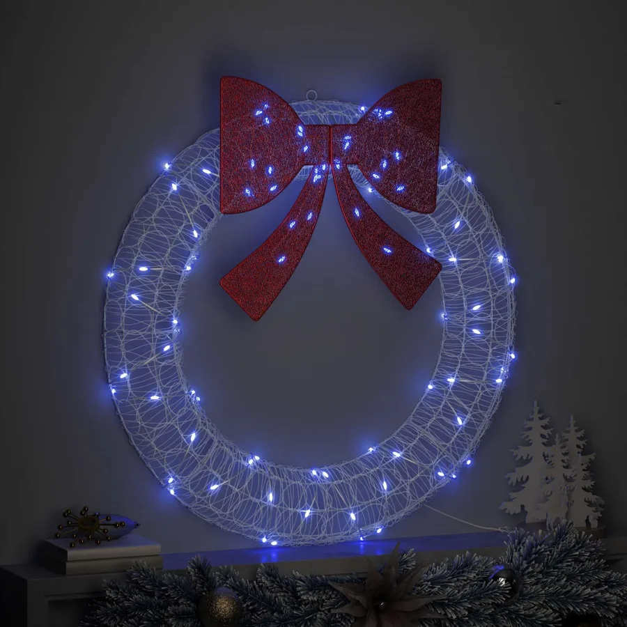 Couronne avec 80 LED Bleu 92 x 92 x 9,5 cm Acrylique - 3
