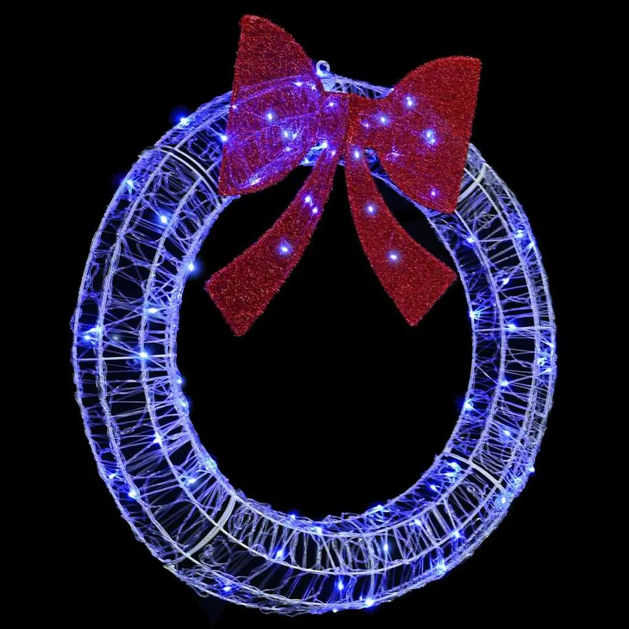 Couronne avec 80 LED Bleu 92 x 92 x 9,5 cm Acrylique - 4