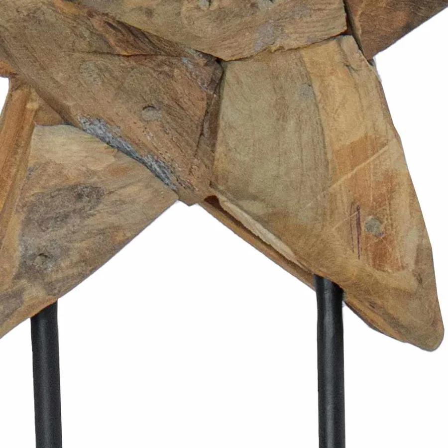 Étoile de Noël Marron 31 x 15 x 46 cm Bois de teck massif - 9