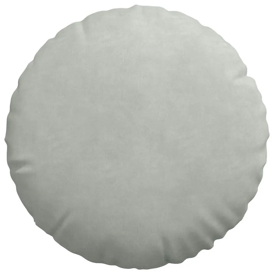 Coussins de siège 2 pcs Gris clair Ø 40 x 13 cm Velours - 6
