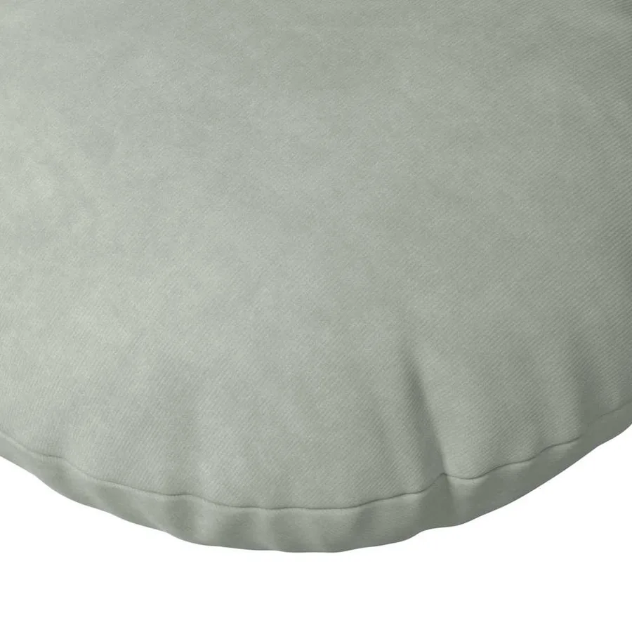Coussins de siège 2 pcs Gris clair Ø 40 x 13 cm Velours - 7