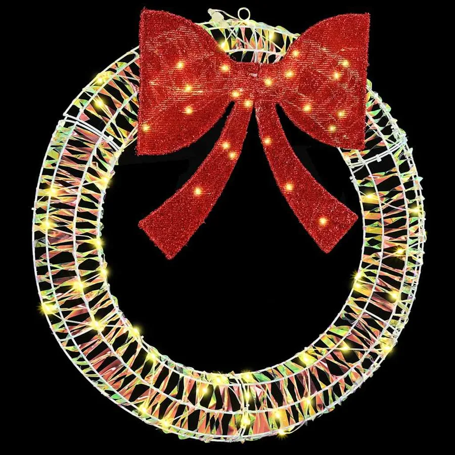 Couronne avec 60 LED Blanc chaud 76 x 76 x 8 cm PET - 4