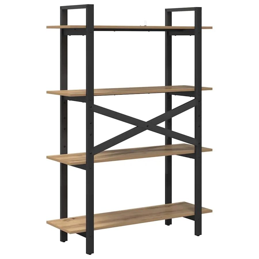 Étagère 4 niveaux 100 x 33,5 x 140 cm Bois d'ingénierie - 7
