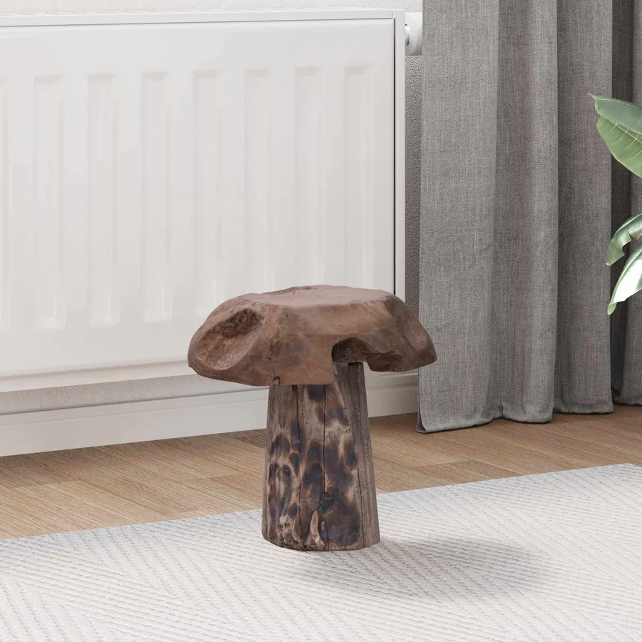 Tabouret Naturel 35 x 35 x 35 cm Bois de teck massif