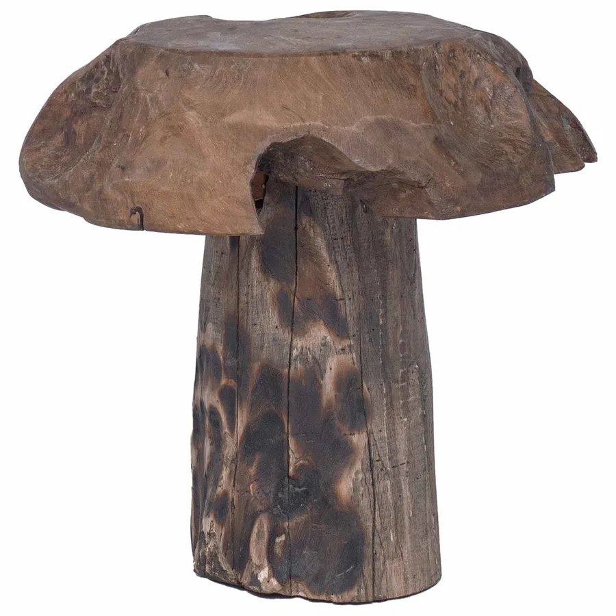 Tabouret Naturel 35 x 35 x 35 cm Bois de teck massif - 2
