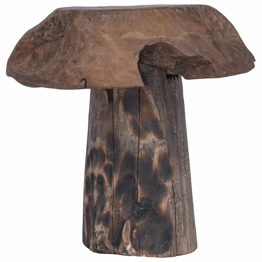 Tabouret Naturel 35 x 35 x 35 cm Bois de teck massif - 5