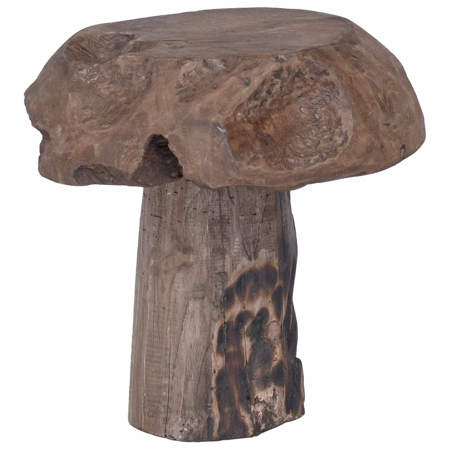 Tabouret Naturel 35 x 35 x 35 cm Bois de teck massif - 6