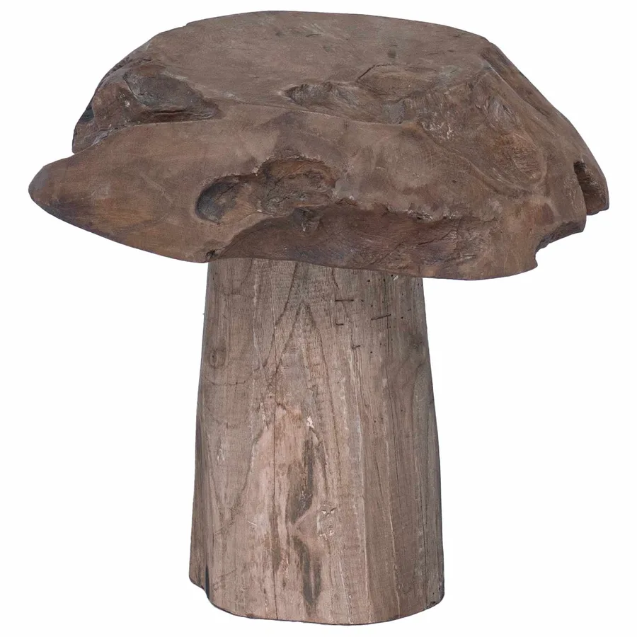 Tabouret Naturel 35 x 35 x 35 cm Bois de teck massif - 7