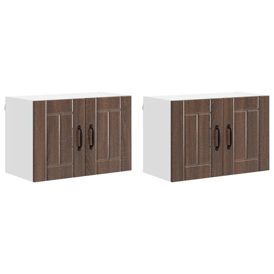 Meuble mural LUCCA 2 pcs Chêne brun 60 x 31 x 40 cm - 2