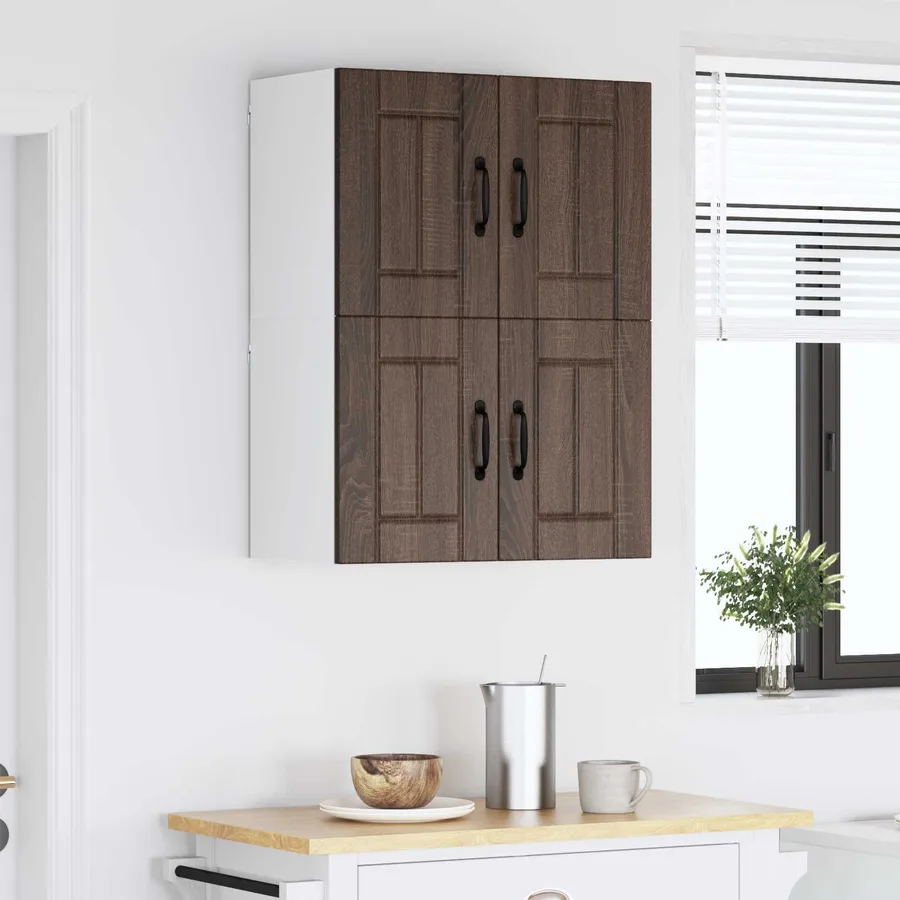Meuble mural LUCCA 2 pcs Chêne brun 60 x 31 x 40 cm - 4