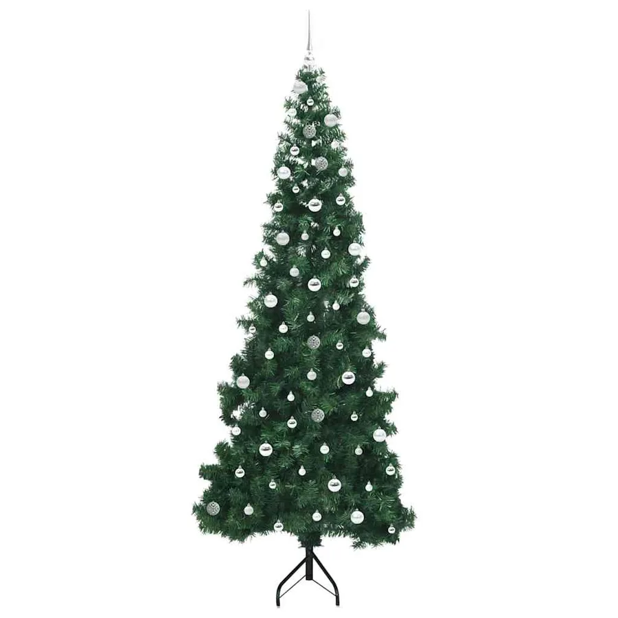 Arbre de Noël artificiel d'angle Vert 240 cm PVC et métal - 4