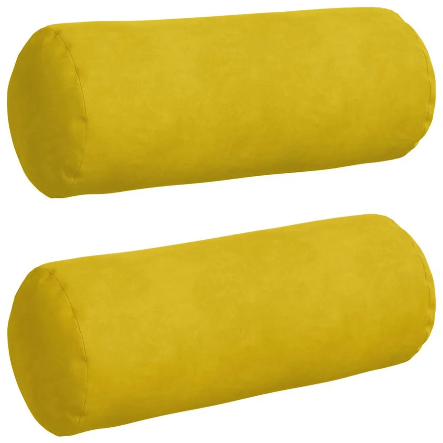 Coussins d'accent 2 pcs Jaune Ø 15 x 40 cm - 2