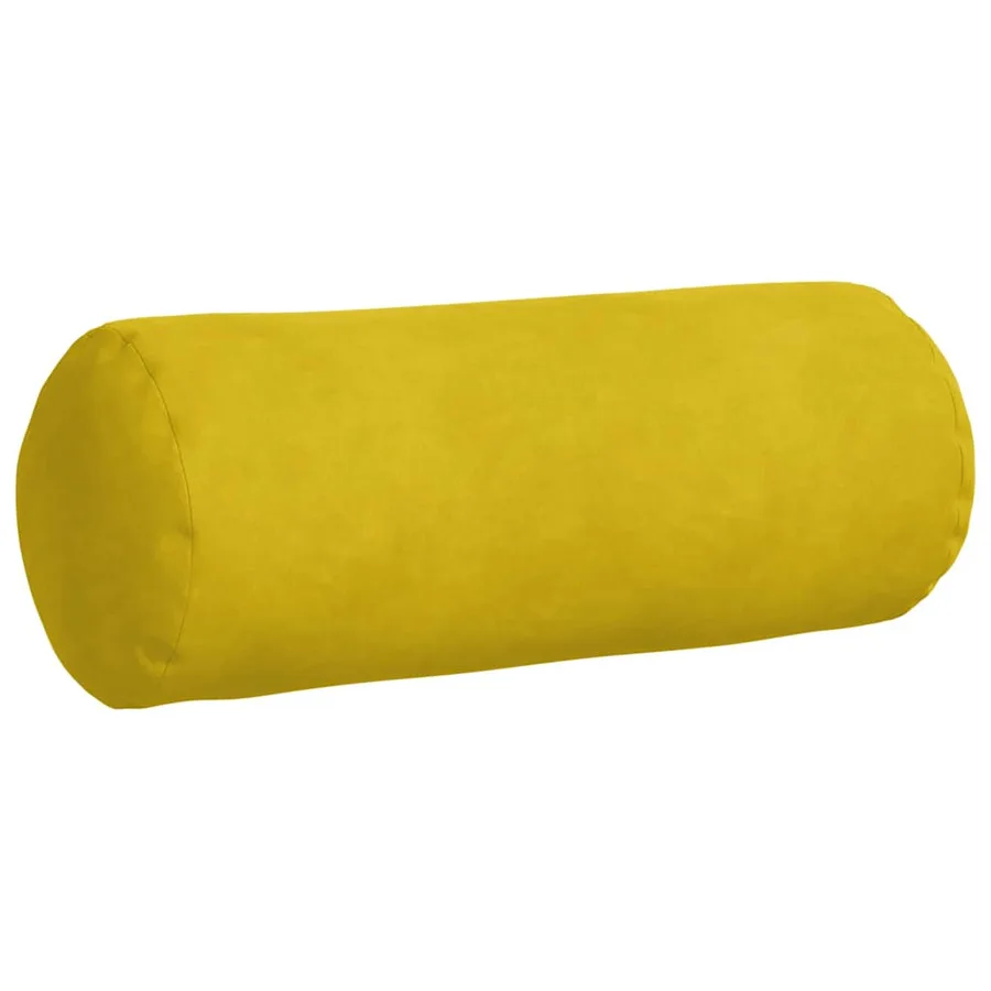 Coussins d'accent 2 pcs Jaune Ø 15 x 40 cm - 5
