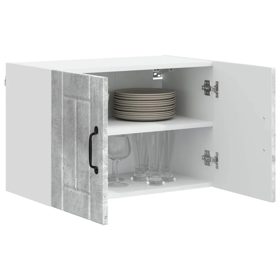 Meuble mural LUCCA Gris béton 60 x 31 x 40 cm Bois d'ingénierie - 3