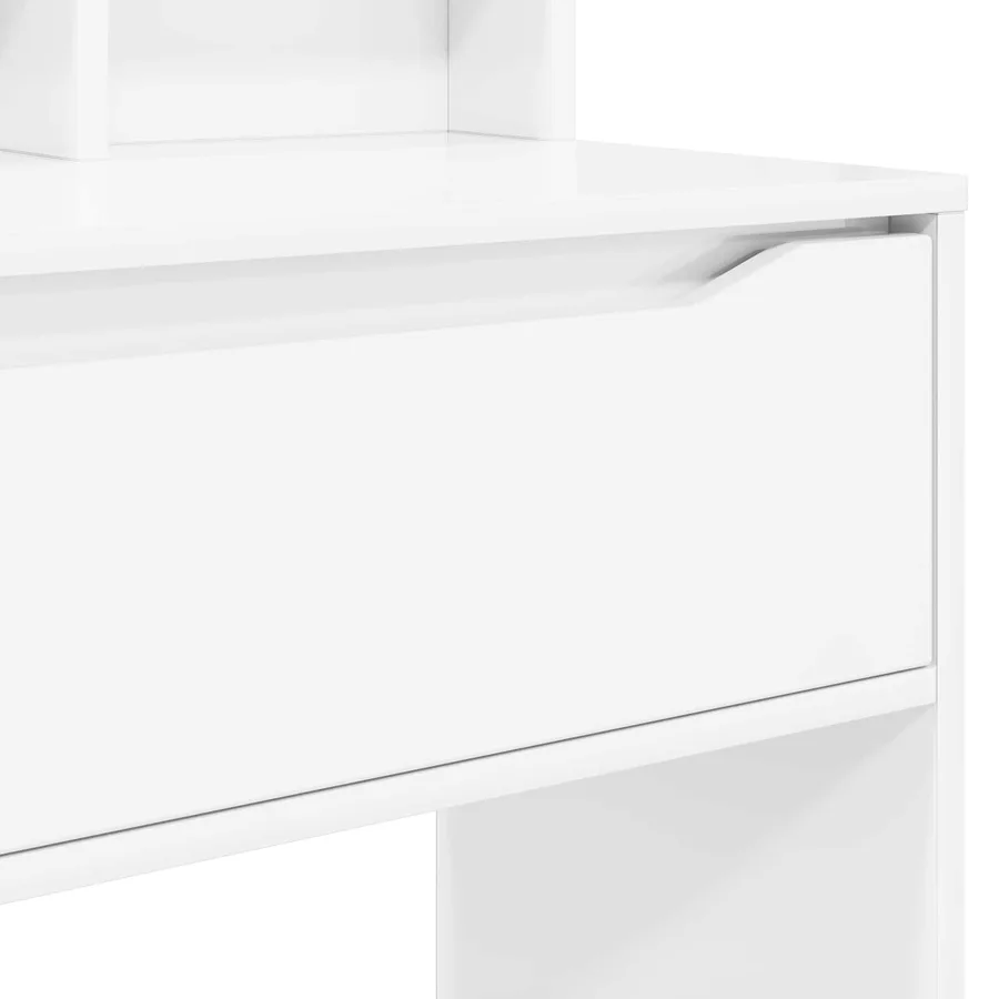 Tables de maquillage pour chambre avec tiroir Blanc brillant - 10