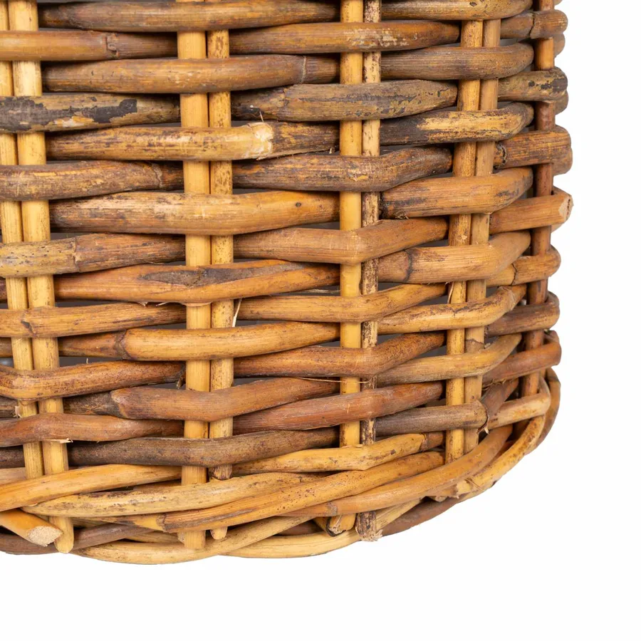 Panier de Plante avec stockage 2 pc Brun Naturel Rattan Kubu - 8