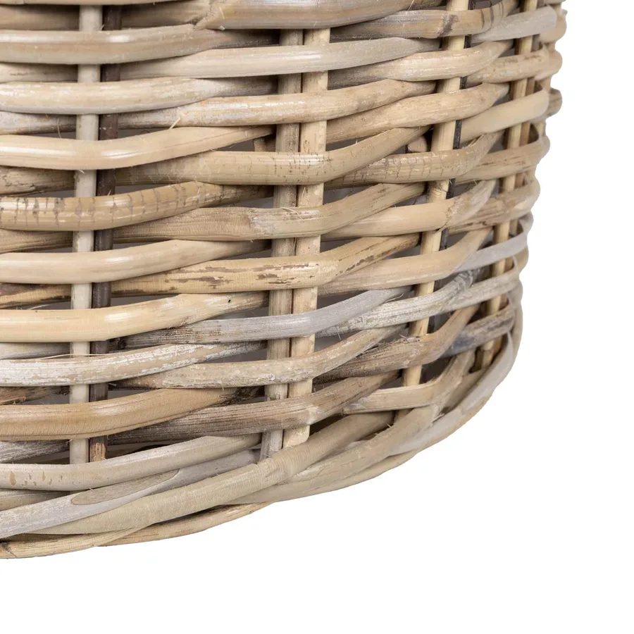 Panier à Plantes avec stockage 2 pc Gris naturel Rattan Kubu - 8