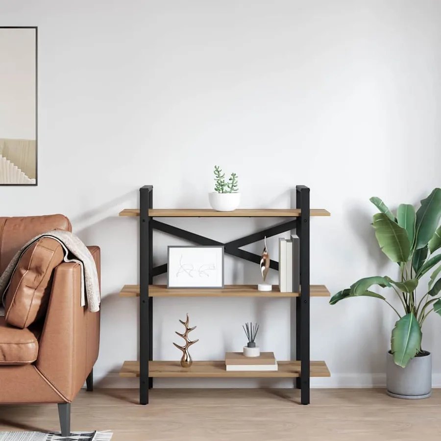 Étagère 3 niveaux 100 x 33,5 x 102 cm Bois d'ingénierie - 4