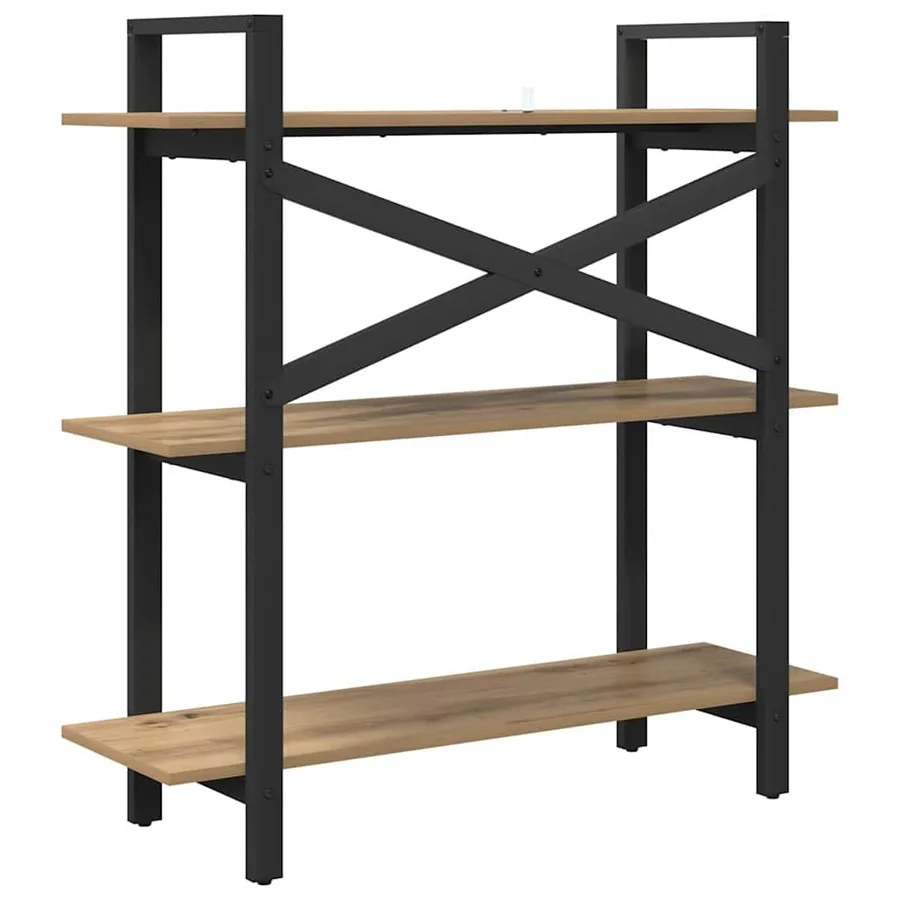 Étagère 3 niveaux 100 x 33,5 x 102 cm Bois d'ingénierie - 7