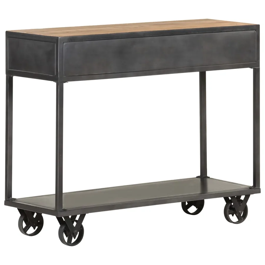 Table console 90x35x74 cm Bois de récupération massif - 4