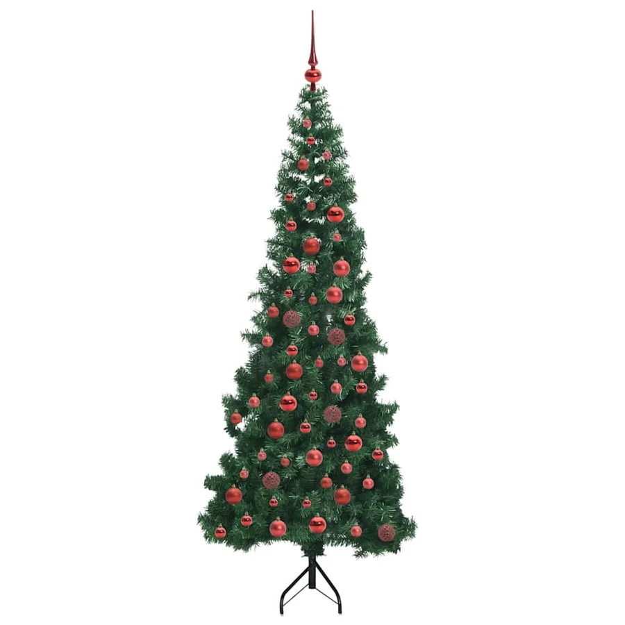 Arbre de Noël artificiel d'angle Vert 180 cm PVC et métal - 4