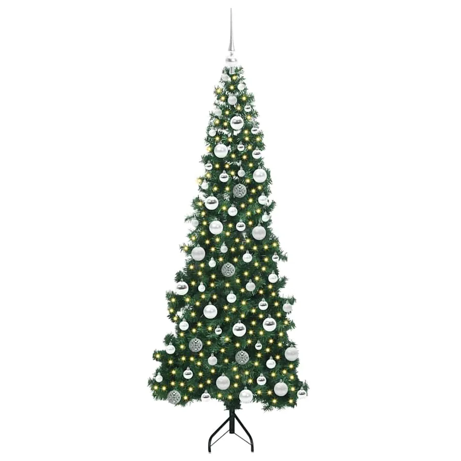 Arbre de Noël artificiel d'angle Vert 180 cm PVC et métal - 3